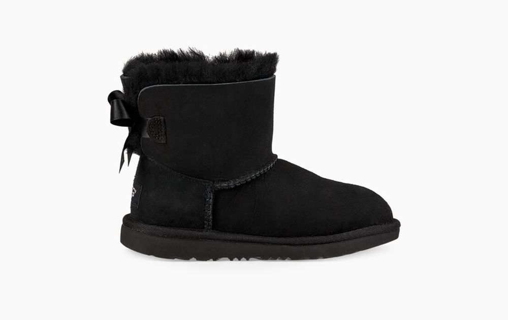 Ugg Boot Big Kids - Ugg Mini Bailey Bow Ii Black - 745GBSCDH